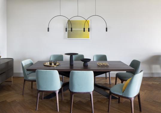Подвесной светильник Volta L165S3D Suspension Lamp Black Surface Canopy от Estiluz image 2