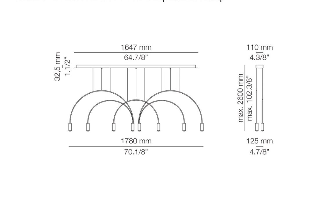 Подвесной светильник модель Volta L165S1T1D1T Suspension Lamp Black Surface Canopy от фабрики Estiluz