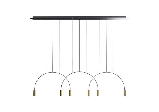 Подвесной светильник Volta L165S3D Suspension Lamp Black Surface Canopy от Estiluz image 3