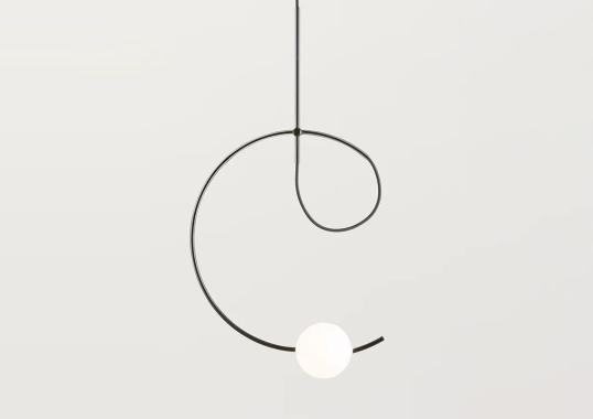 Подвесной светильник Loop Suspension Lamp - With Surface Canopy от Estiluz image 1