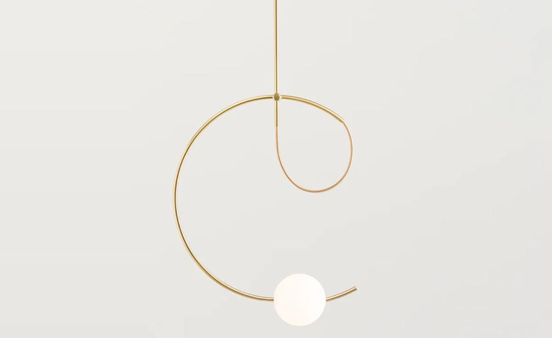 Подвесной светильник модель Loop Suspension Lamp - With Surface Canopy от фабрики Estiluz