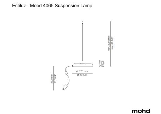 Подвесной светильник модель Mood 4065 Suspension Lamp от фабрики Estiluz