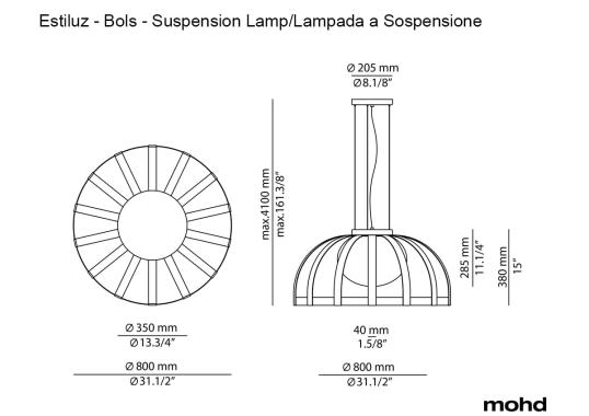 Подвесной светильник Bols - Suspension Lamp от Estiluz image 4