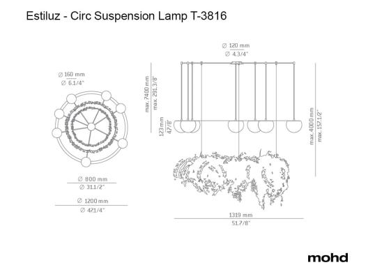 Подвесной светильник Circ Suspension Lamp T-3816 от Estiluz image 4