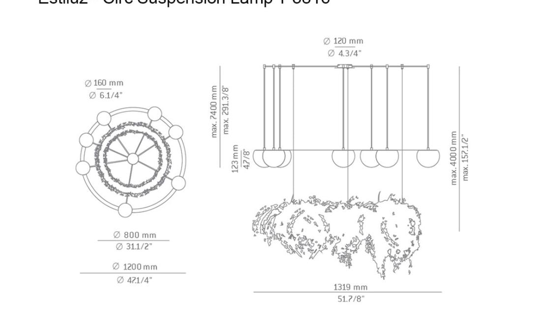 Подвесной светильник модель Circ Suspension Lamp T-3816 от фабрики Estiluz