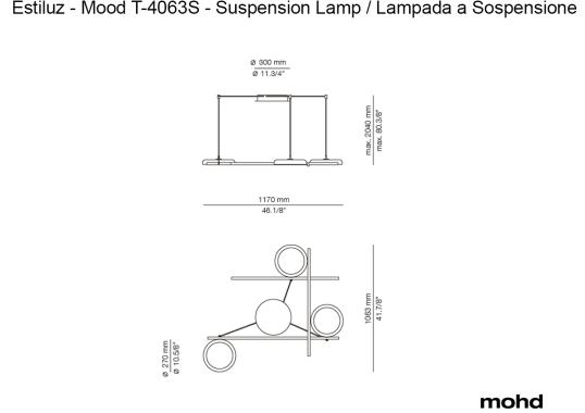 Подвесной светильник Mood T-4063S Suspension Lamp от Estiluz image 4