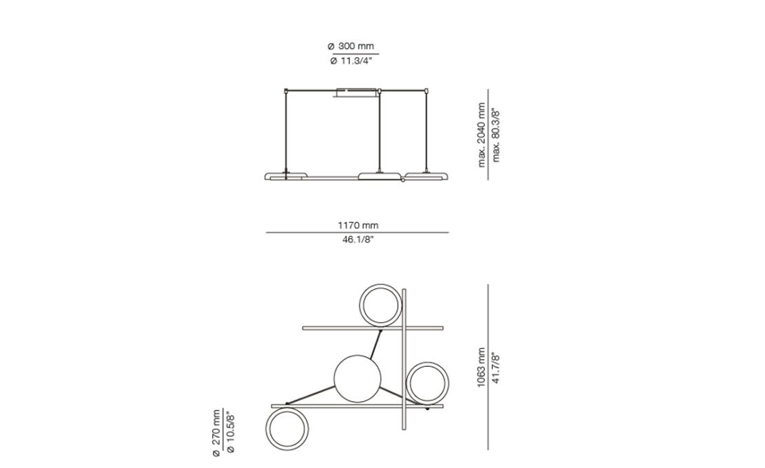 Подвесной светильник модель Mood T-4063S Suspension Lamp от фабрики Estiluz