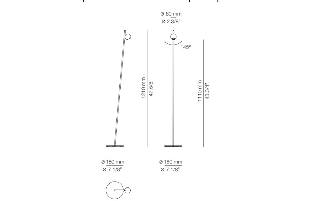 Торшер модель Compass P-4078 Floor Lamp от фабрики Estiluz