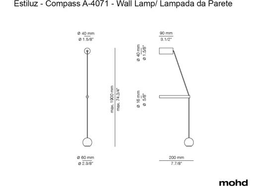 Бра Compass A-4071 Wall Lamp от Estiluz image 3