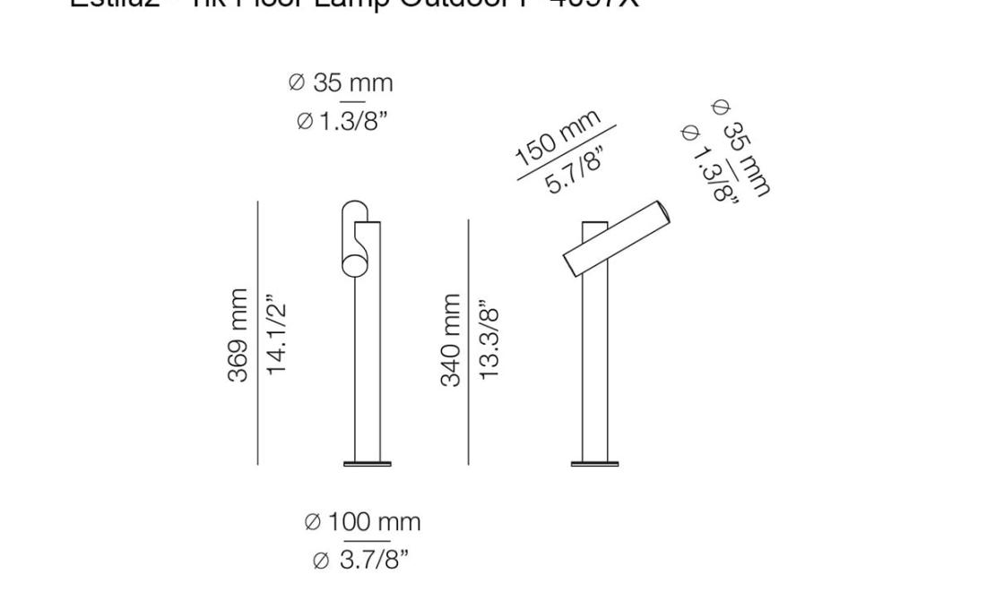 Торшер модель Tik Floor Lamp Outdoor P-4097X от фабрики Estiluz