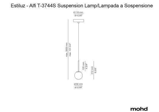Подвесной светильник Alfi T-3744S Suspension Lamp от Estiluz image 5