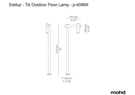 Торшер модель Tik Outdoor Floor Lamp - p-4099X от фабрики Estiluz