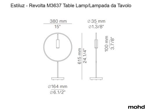 Настольная лампа модель Revolta M3637 Lampada da Tavolo от фабрики Estiluz