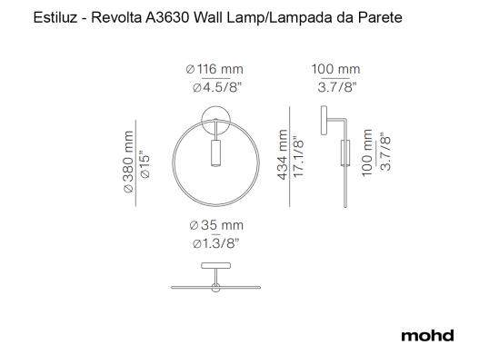 Бра Revolta A3630 Lampada da Parete от Estiluz image 5