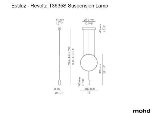 Подвесной светильник модель RevoltaT3635 Lampada a Sospensione от фабрики Estiluz