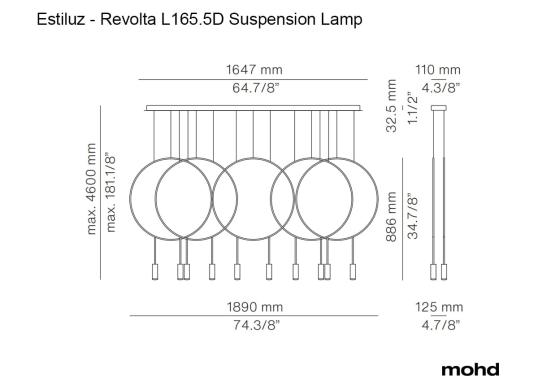 Подвесной светильник Revolta L165.5D Lampada a Sospensione от Estiluz image 5