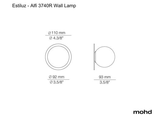 Бра Alfi 3740R Wall Lamp от Estiluz image 1
