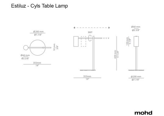 Настольная лампа Cyls Table Lamp от Estiluz image 4