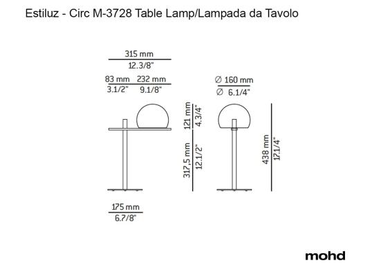 Настольная лампа Circ M-3728 Table Lamp от Estiluz image 3