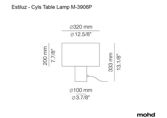 Настольная лампа модель Cyls Table Lamp M-3906P от фабрики Estiluz