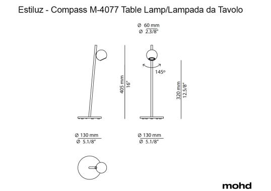 Настольная лампа модель Compass M - 4077 Table Lamp от фабрики Estiluz