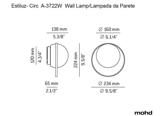 Бра Circ A - 3722 W Wall Lamp от Estiluz image 5