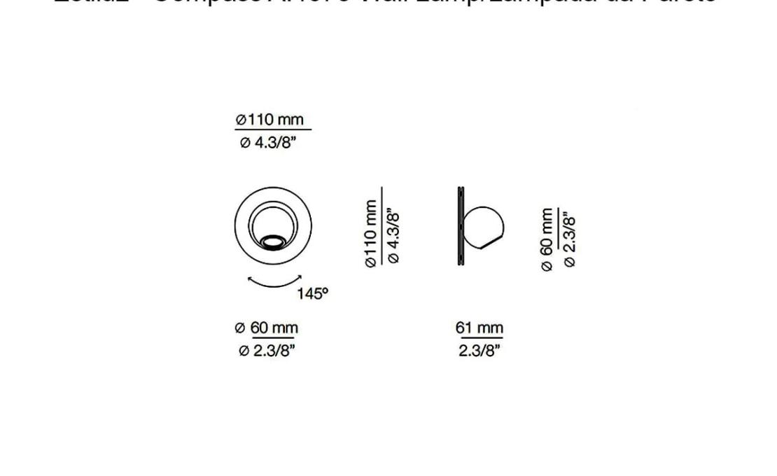 Бра модель Compass A.4073 Wall Lamp от фабрики Estiluz