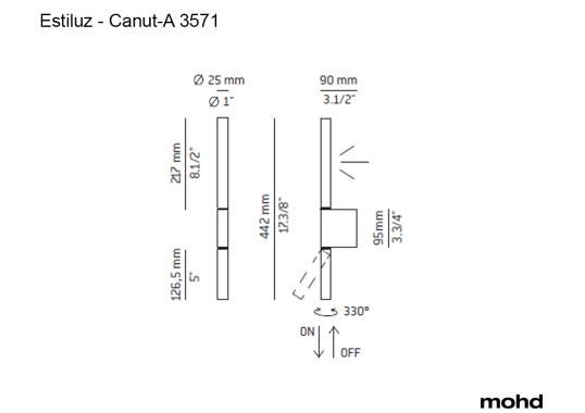 Бра модель Canut A-3571 Wall Lamp от фабрики Estiluz