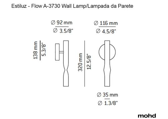 Бра модель Flow A-3730 Wall Lamp от фабрики Estiluz