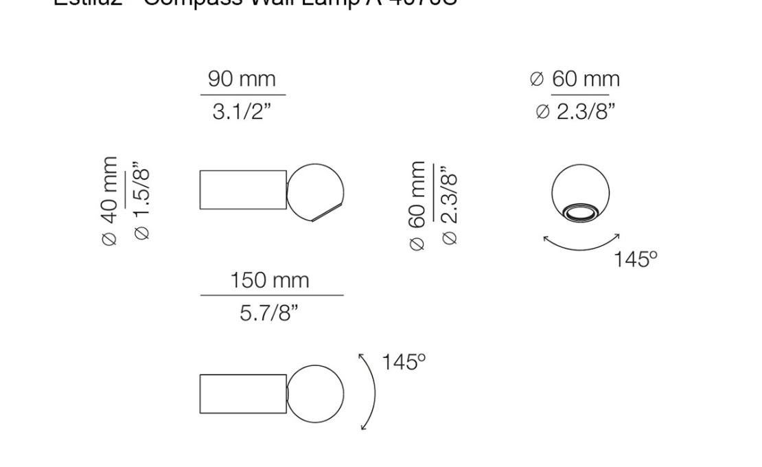Бра модель Compass Wall Lamp A-4070S от фабрики Estiluz