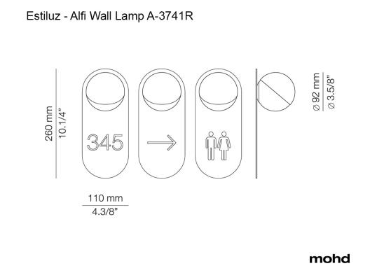 Бра Alfi Wall Lamp A-3741R от Estiluz image 4