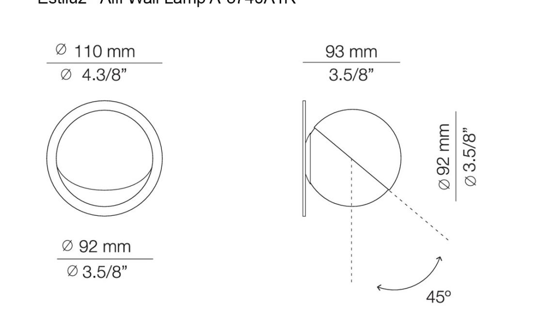 Бра модель Alfi Wall Lamp A-3740A1R от фабрики Estiluz
