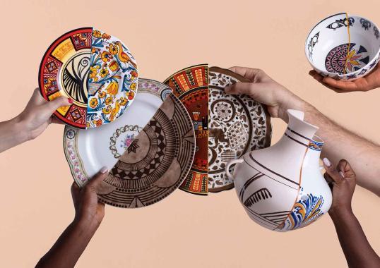 Ваза модель Hybrid 2.0 Set Table от фабрики Seletti