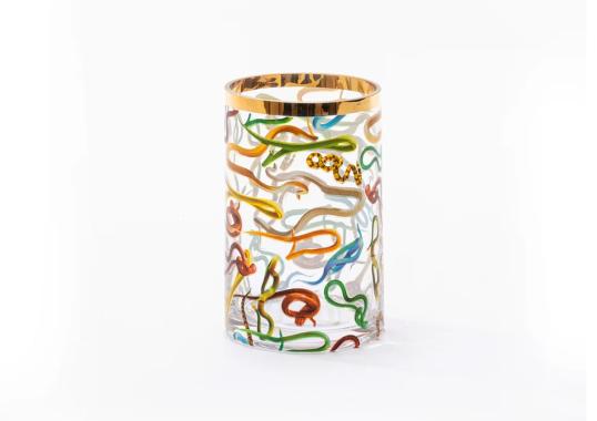 Ваза модель Toiletpaper Glass Cylindrical Vase - Small от фабрики Seletti