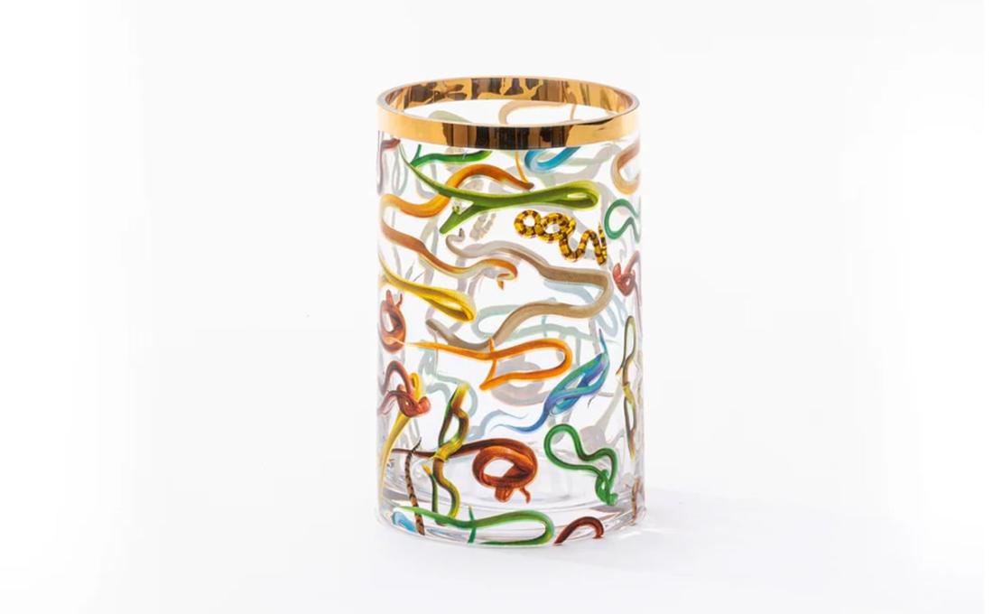 Ваза модель Toiletpaper Glass Cylindrical Vase - Small от фабрики Seletti