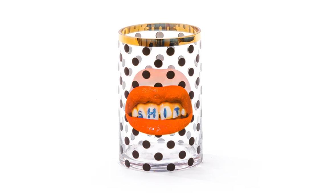 Ваза модель Toiletpaper Glass Cylindrical Vase - Small от фабрики Seletti