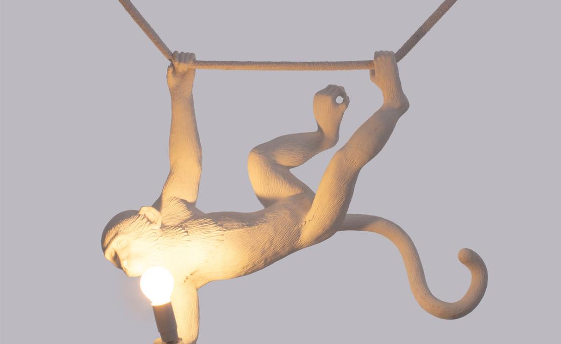 Подвесной светильник модель Monkey Hanging Twice Lampada a Sospensione от фабрики Seletti