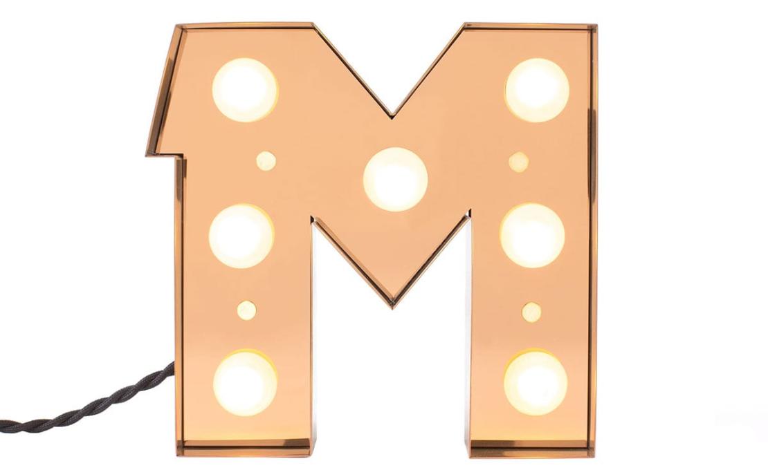 Настольная лампа модель Caractère Alphabet Lights от фабрики Seletti