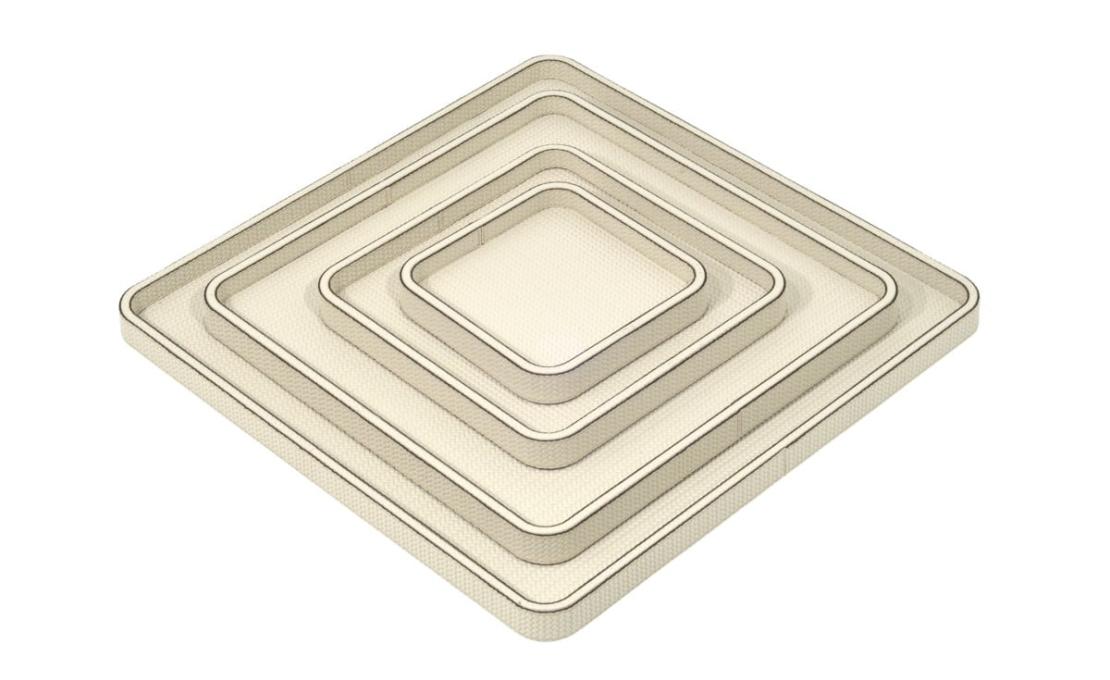 Поднос модель Jane Tray L 25 cm - P 25 cm от фабрики Pinetti
