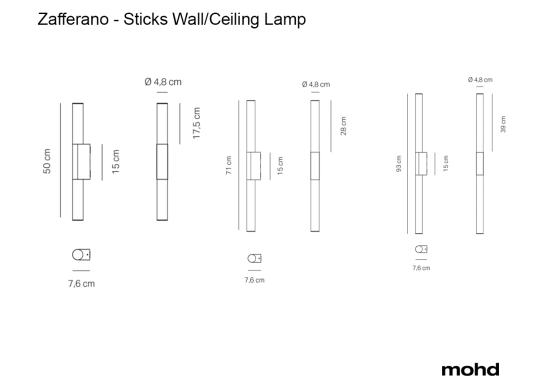 Потолочный светильник Sticks Wall/Ceiling Lamp от Zafferano image 5