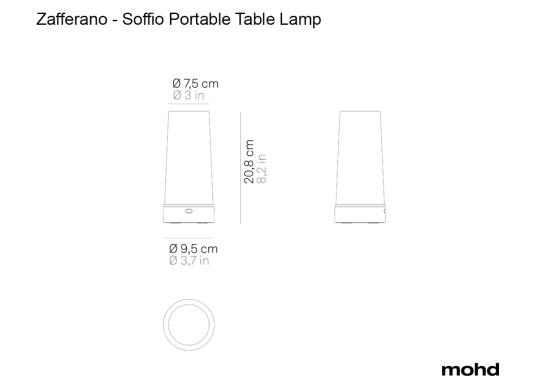 Настольная лампа Soffio Portable Table Lamp от Zafferano image 3
