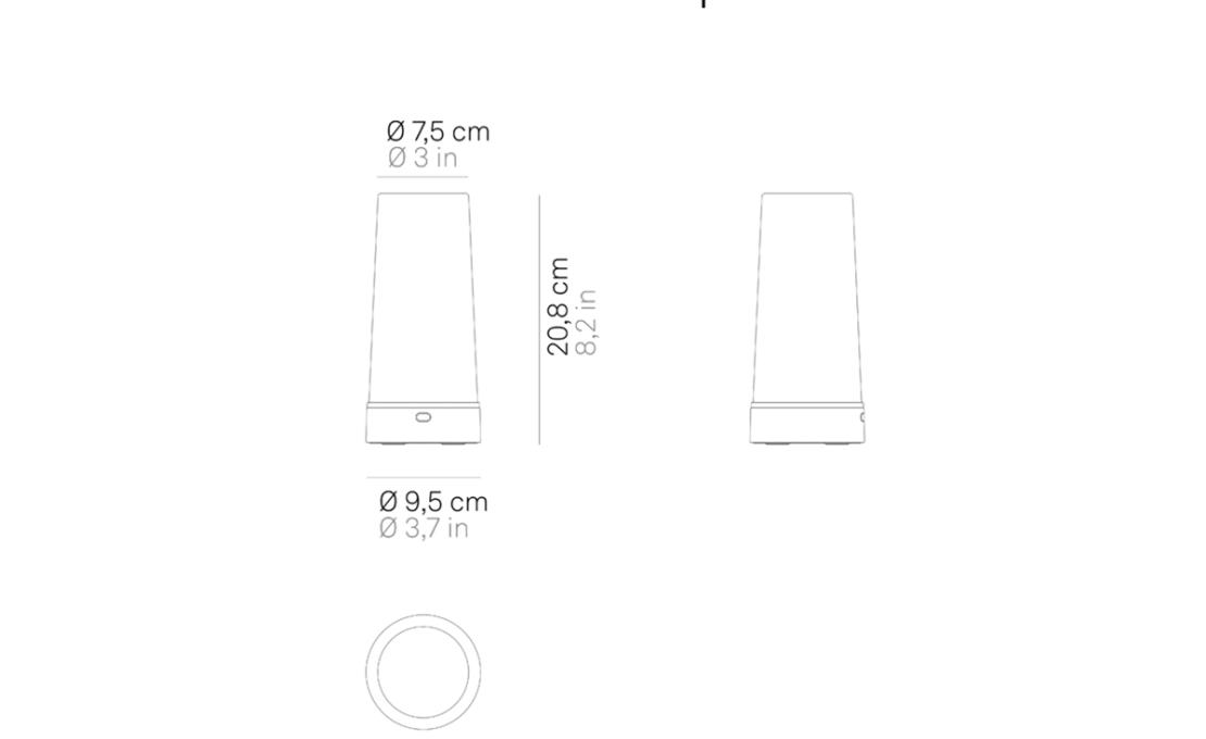 Настольная лампа модель Soffio Portable Table Lamp от фабрики Zafferano