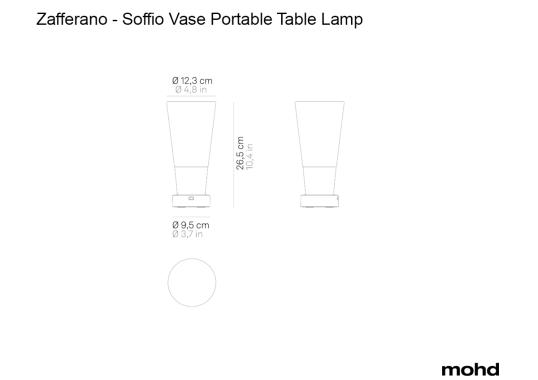 Настольная лампа Soffio Vase Portable Table Lamp от Zafferano image 3