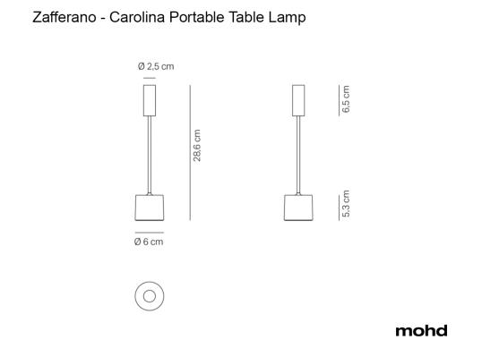 Настольная лампа модель Carolina Portable Table Lamp от фабрики Zafferano
