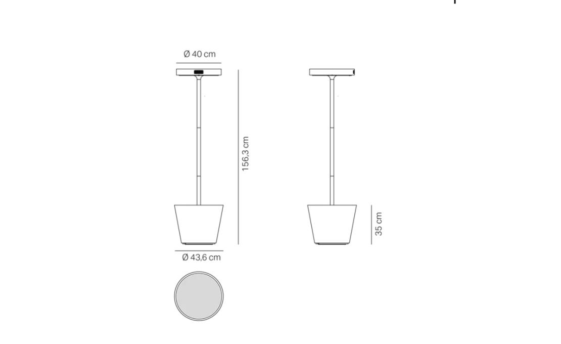 Торшер модель Poldina Reverso Solar Portable Floor Lamp L от фабрики Zafferano
