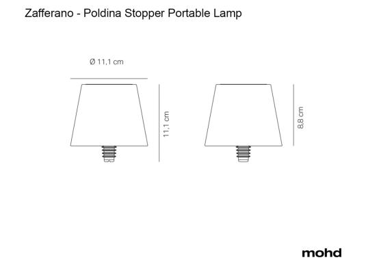 Настольная лампа модель Poldina Stopper Portable Lamp от фабрики Zafferano