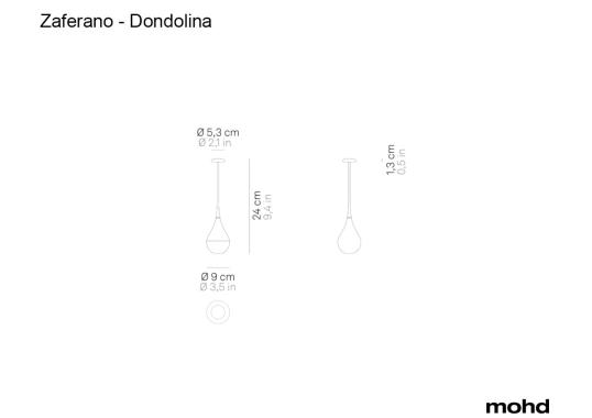 Настольная лампа модель Dondolina - Portable Table Lamp от фабрики Zafferano
