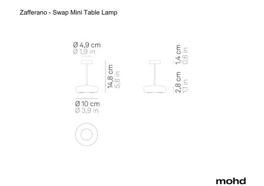 Настольная лампа Swap Mini Table Lamp от Zafferano image 1