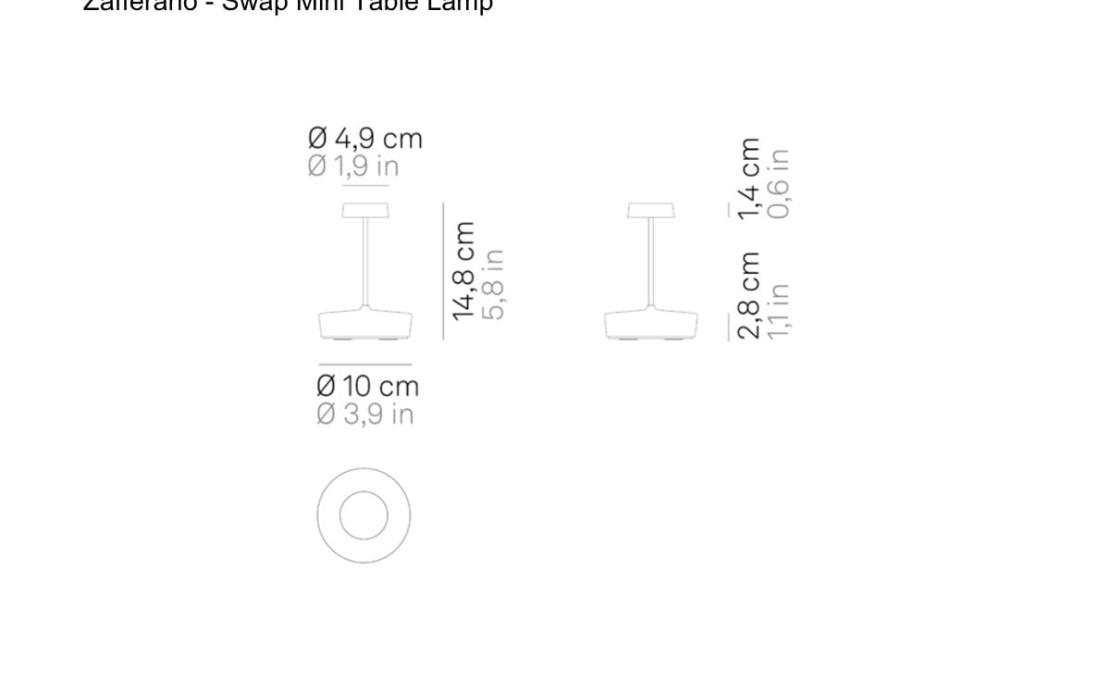 Настольная лампа модель Swap Mini Table Lamp от фабрики Zafferano