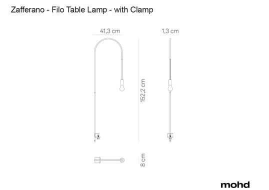 Настольная лампа Filo Table Lamp - with Clamp от Zafferano image 2